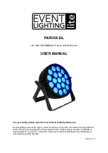 Preview for 1 page of Event Lighting PAR19X12L User Manual