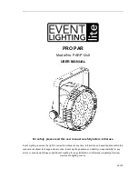 Preview for 1 page of Event Lighting PARP12x8 User Manual