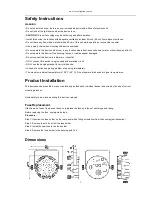 Preview for 3 page of Event Lighting PARP12x8 User Manual