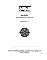 Event Lighting PRO PAR19x15 User Manual предпросмотр