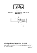 Event Lighting ZP200LE User Manual предпросмотр