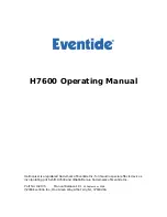 Eventide H7600 Operating Manual предпросмотр