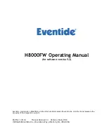 Preview for 1 page of Eventide H8000FW Operating Manual