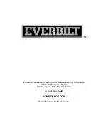 Preview for 10 page of Everbilt 1004181630 Use And Care Manual