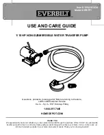 Everbilt 1004181634 Use And Care Manual preview