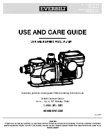 Everbilt PCP10001-VSP Use And Care Manual preview