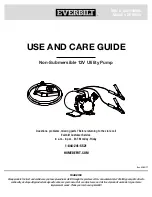 Preview for 1 page of Everbilt ZE00804 Use And Care Manual