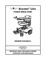 Предварительный просмотр 1 страницы Everest & Jennings Everest Lite Owner'S Manual