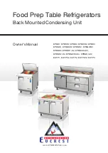 Preview for 1 page of EVEREST REFRIGERATION EOTP1 Owner'S Manual