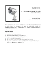 Предварительный просмотр 1 страницы EverFocus ECZ230E Operation Instructions Manual