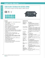 EverFocus EDR410M Specifications preview