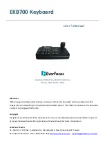 Preview for 1 page of EverFocus EKB700 User Manual