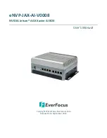 Предварительный просмотр 1 страницы EverFocus eNVP-JAX-AI-V0008 User Manual