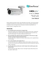 EverFocus HDCCTV EZH5242 User Manual preview