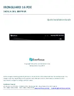 EverFocus IRONGUARD 16 POE Quick Installation Manual предпросмотр