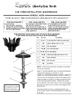 Предварительный просмотр 1 страницы Everglow Liberty Gas Torch Installation & Maintenance Manual