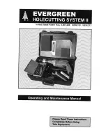 Evergreen Holecutting System II Operating And Maintenance Manual preview