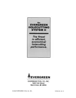 Preview for 28 page of Evergreen Holecutting System II Operating And Maintenance Manual