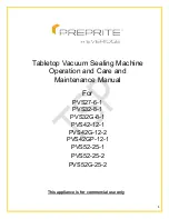 Everidge PrepRite PVS27-6-1 Operation And Care And Maintenance Manual preview