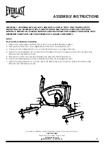 Предварительный просмотр 9 страницы Everlast FUSION EX BIKE User Manual