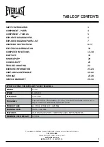 Preview for 2 page of Everlast Pacer Treadmill User Manual