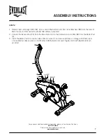 Preview for 7 page of Everlast VECTOR BIKE User Manual