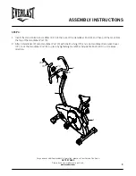 Preview for 9 page of Everlast VECTOR BIKE User Manual