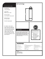 Предварительный просмотр 2 страницы Everpure 4C Replacement Cartridge EV9600-00 Specification Sheet