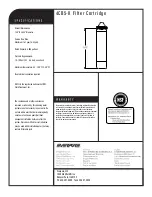 Предварительный просмотр 2 страницы Everpure 4CB5-K Filter Cartridge EV9617-36 Specification Sheet