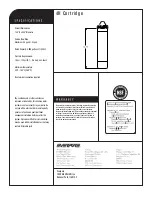 Предварительный просмотр 2 страницы Everpure 4H Cartridge EV9610-00 Specification Sheet