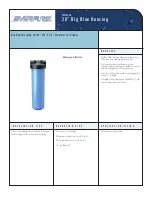 Preview for 1 page of Everpure Big Blue Housing EV9104-50BB Specification Sheet