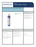 Everpure Cartridge QCP10-TSGAC Specification Sheet preview