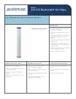 Everpure CG5-20S Replacement Cartridge DEV9108-27 Specification Sheet preview