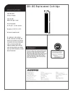 Preview for 2 page of Everpure CG5-20S Replacement Cartridge DEV9108-27 Specification Sheet