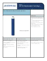 Предварительный просмотр 1 страницы Everpure CGT-20 Replacement Cartridge DEV9108-32 Specification Sheet