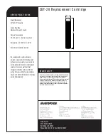 Предварительный просмотр 2 страницы Everpure CGT-20 Replacement Cartridge DEV9108-32 Specification Sheet