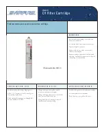 Предварительный просмотр 1 страницы Everpure CV Replacement Cartridge EV9625-01 Specification Sheet