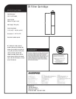 Предварительный просмотр 2 страницы Everpure CV Replacement Cartridge EV9625-01 Specification Sheet