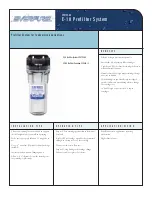 Everpure E-10 Prefilter System EV9795-80 Specification Sheet preview