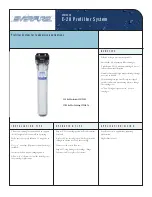 Preview for 1 page of Everpure E-20 EV9795-90 Specification Sheet