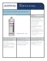 Предварительный просмотр 1 страницы Everpure Filter Cartridge 2CB-GW Specification Sheet