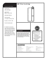 Предварительный просмотр 2 страницы Everpure Filter Cartridge EV9613-01 Specifications