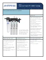 Preview for 1 page of Everpure Insurice Triple PF-i40002 Specification Sheet