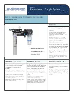 Preview for 1 page of Everpure Kleensteam II Single System EV9797-21 Specification Sheet