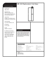 Preview for 2 page of Everpure MR-350 Replacement Cartridge EV9627-07 Specification Sheet