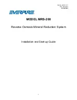 Предварительный просмотр 1 страницы Everpure MRS-200 Installation And Startup Manual