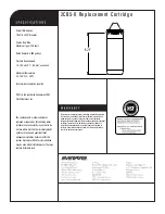 Предварительный просмотр 2 страницы Everpure Replacement Cartridge 2CB5-K Specification Sheet