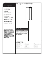 Предварительный просмотр 2 страницы Everpure Replacement Cartridge 7TO Specification Sheet