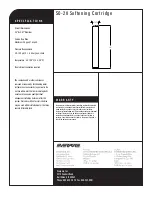 Preview for 2 page of Everpure Softening Cartridge DEV9105-42 Specification Sheet