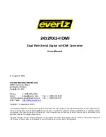 evertz 2432RX2-HDMI User Manual preview